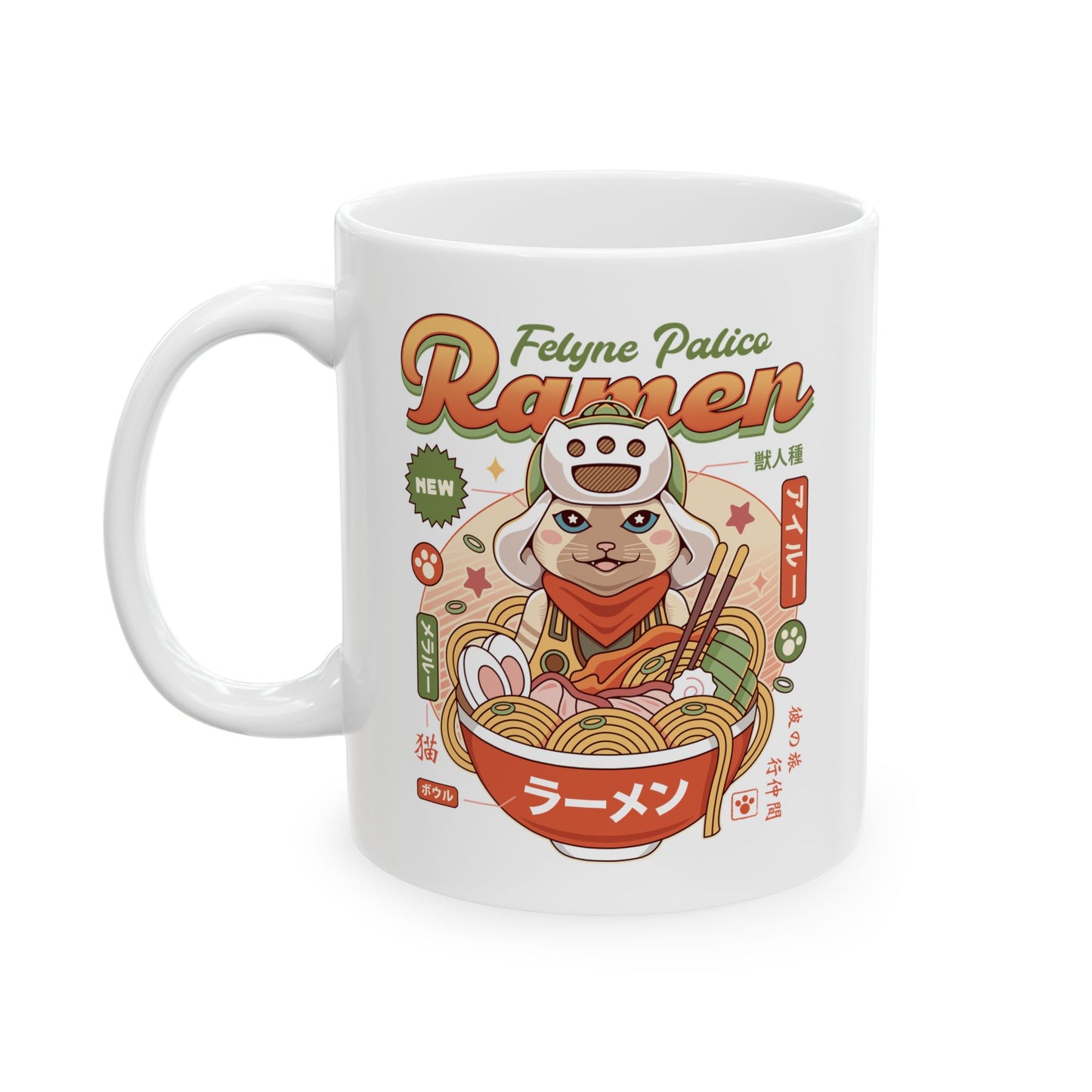 Felyne Palico Ramen Ceramic Mug