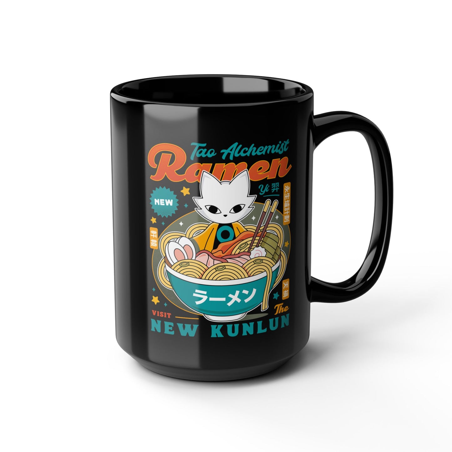 The Mysterious Alchemist Ramen Black Mug
