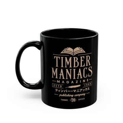Timber Maniacs Vintage Black Mug