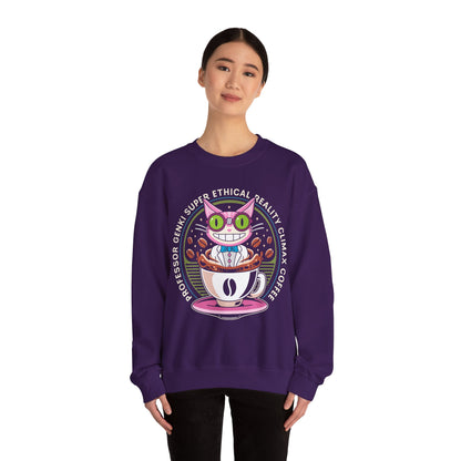 Steelport Cat Coffee Emblem Crewneck Sweatshirt