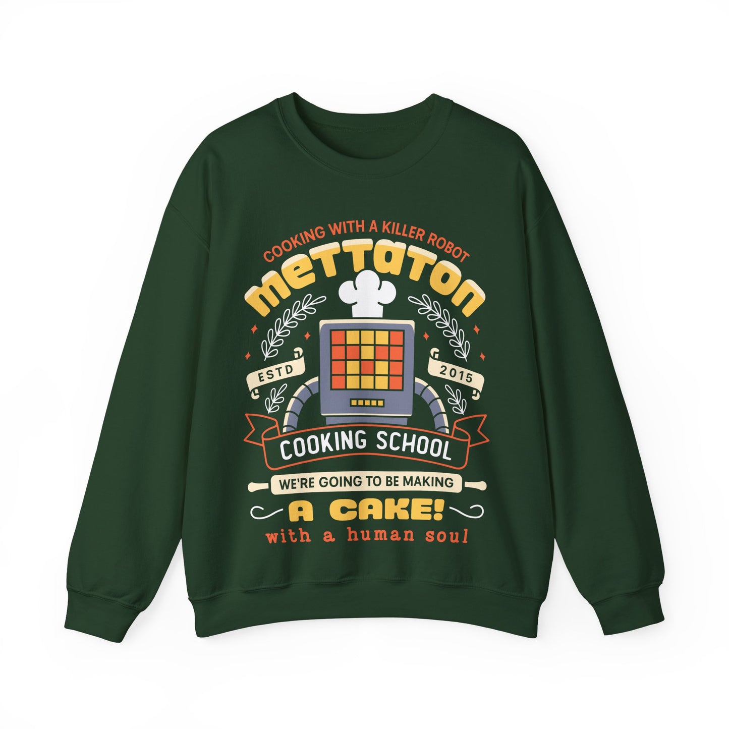 Mettaton Cooking School Crest Unisex Crewneck Sweatshirt