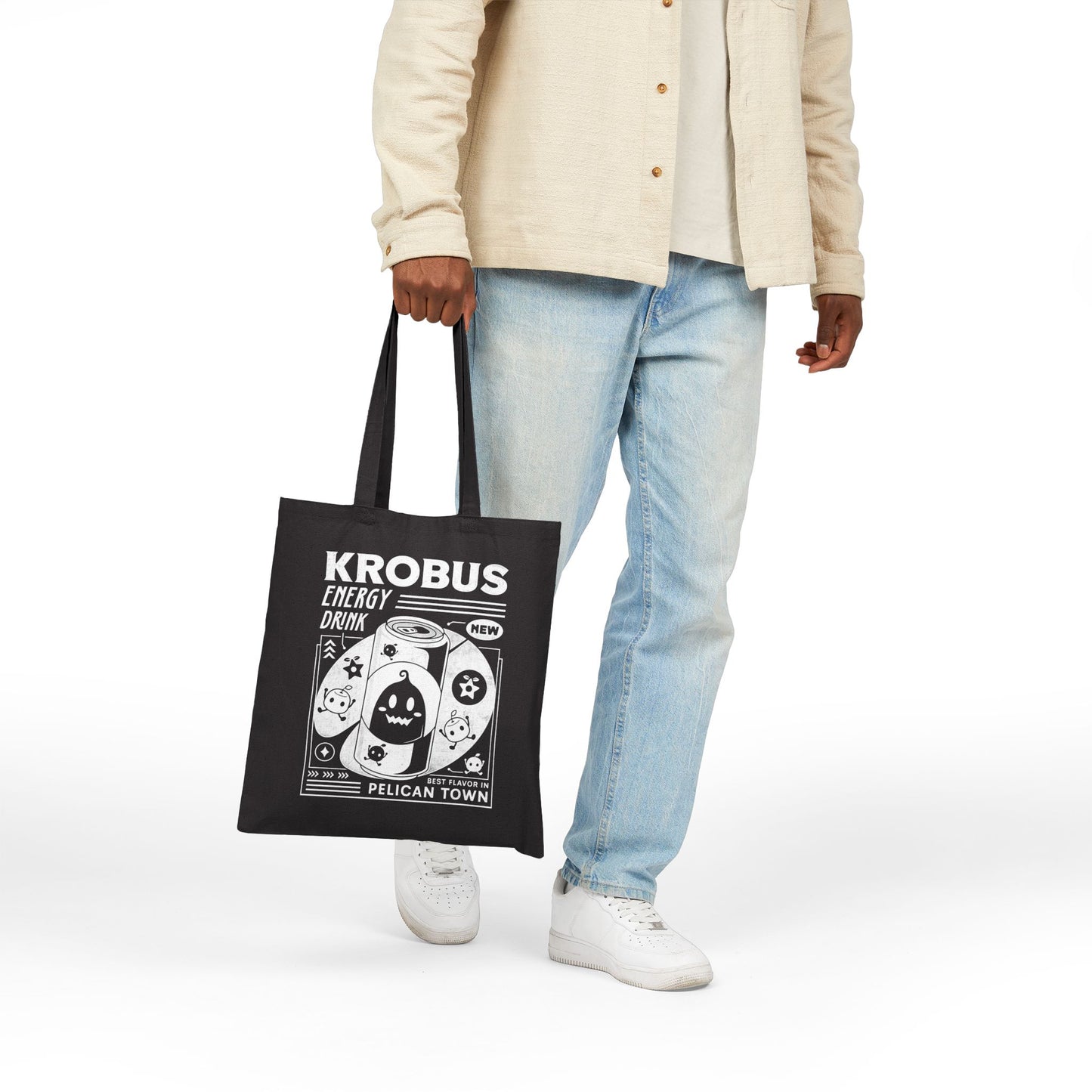 Krobus Energy Drink Grunge Canvas Tote Bag