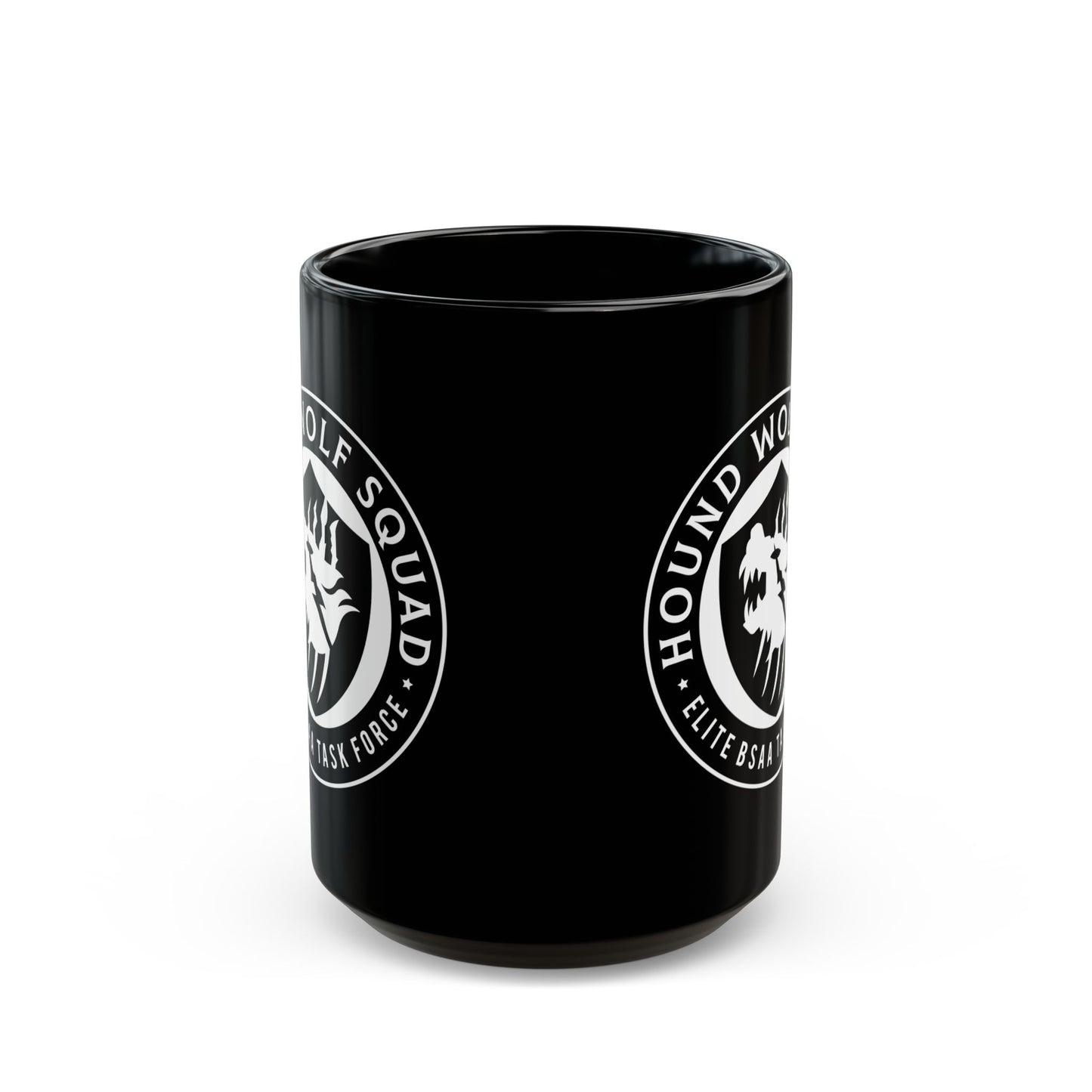 Hound Wolf Squad Crest Black Mug