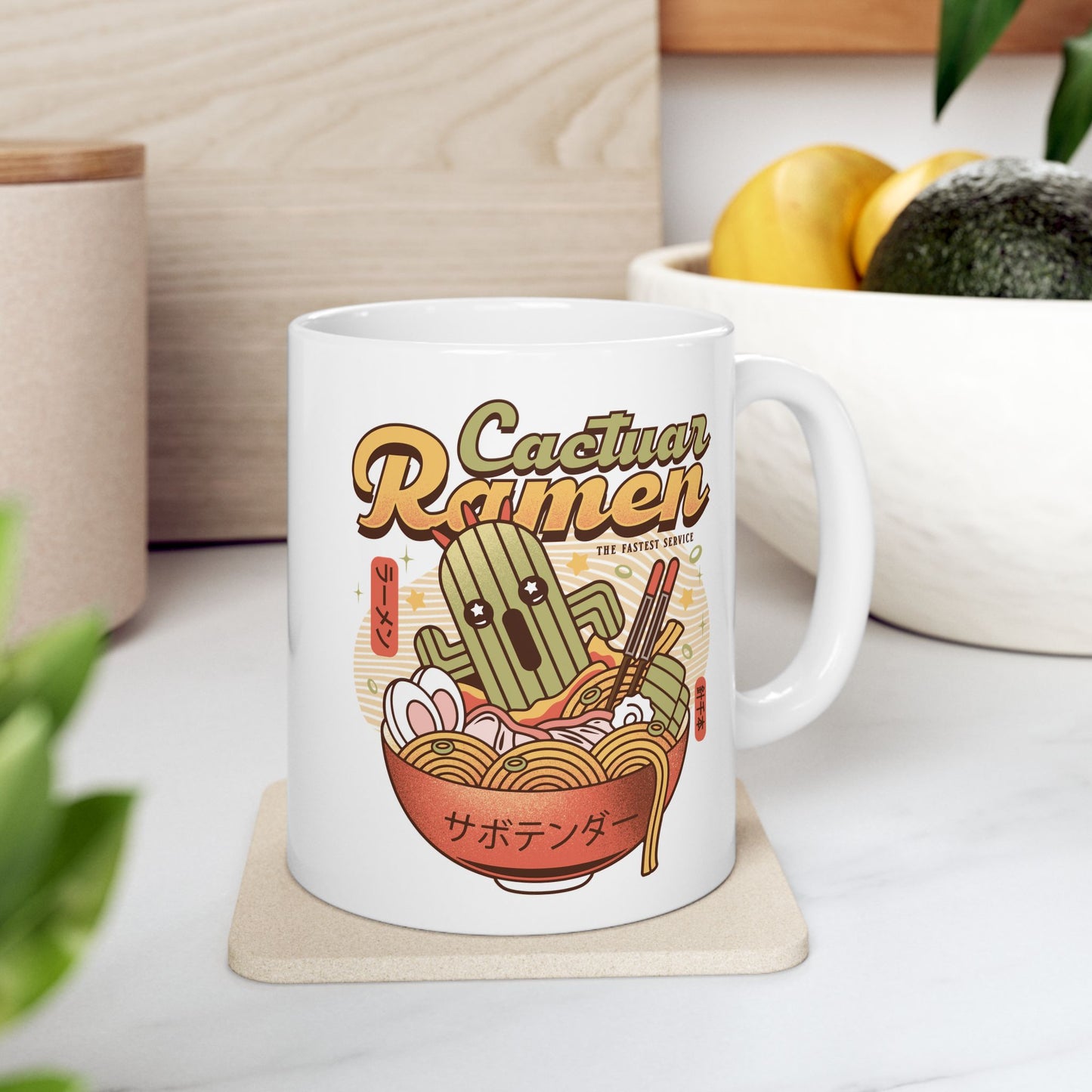 Cactuar Ramen Vintage Ceramic Mug