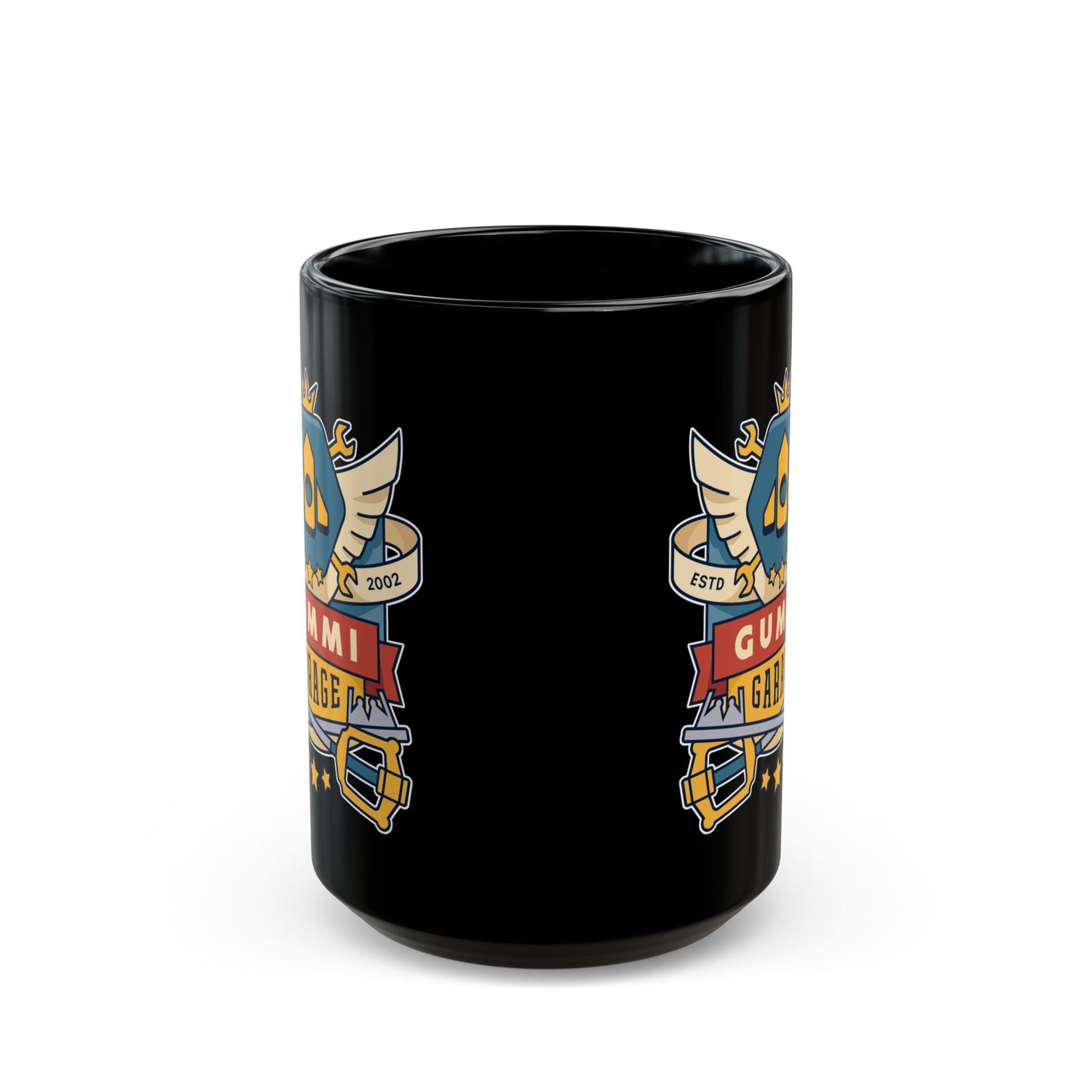The Gummi Garage Emblem Black Mug
