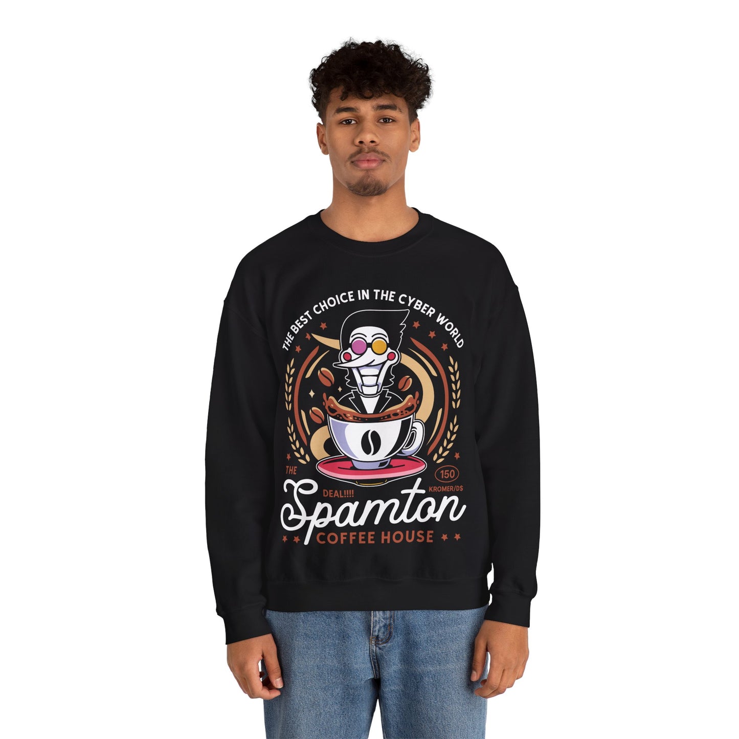 Spamton Coffee Emblem Crewneck Sweatshirt