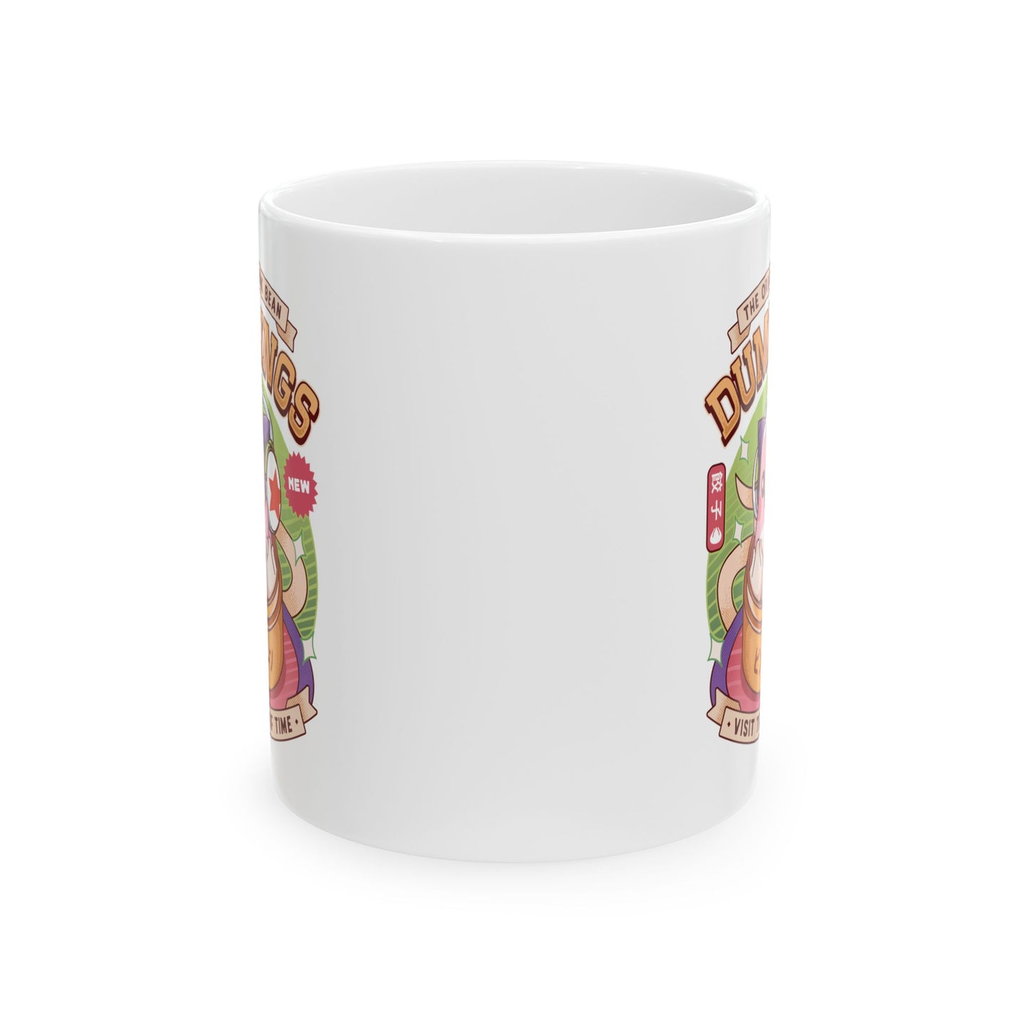 Pink Bean Dumplings Vintage Ceramic Mug
