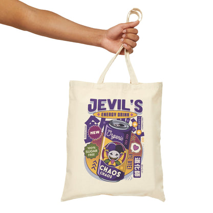 Jevil Energy Drink Cotton Canvas Tote Bag