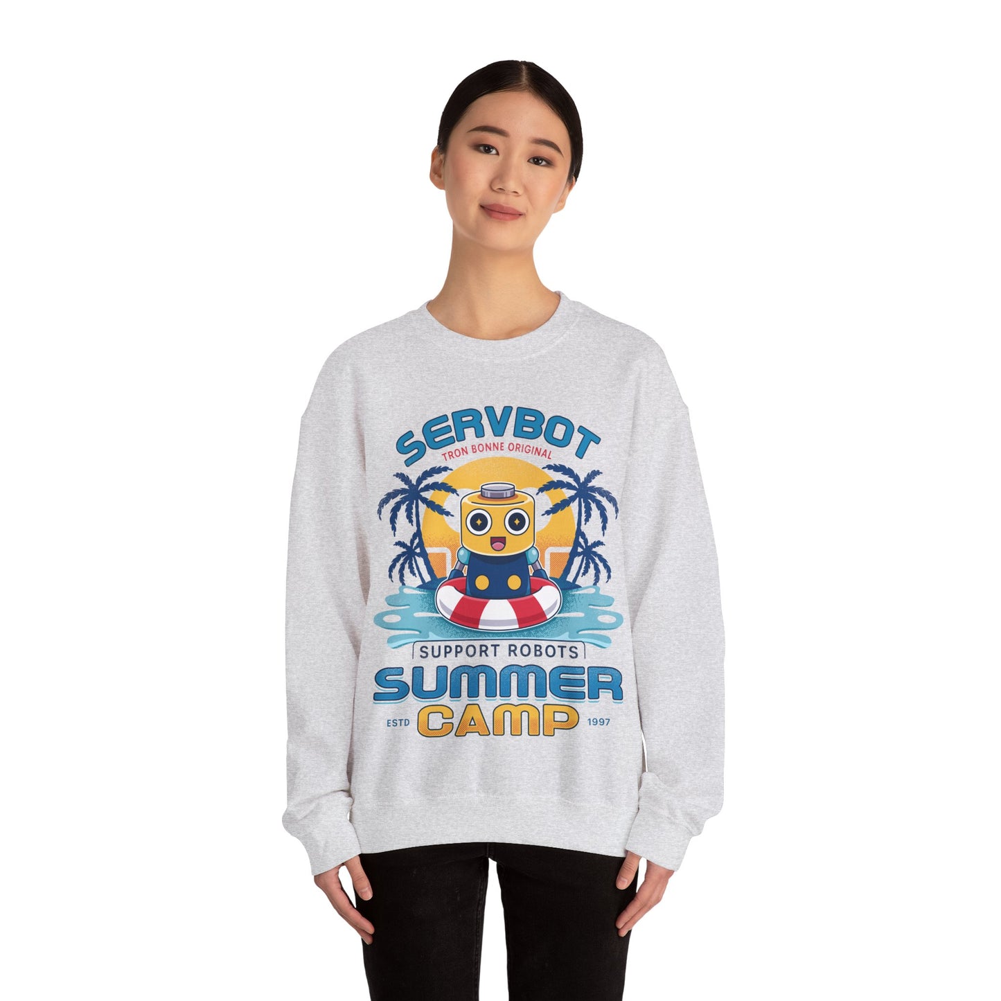 Servbot Summer Camp Vintage Crewneck Sweatshirt