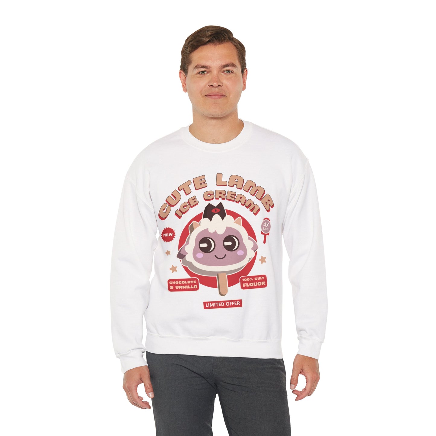 Lamb Ice Cream Unisex Crewneck Sweatshirt