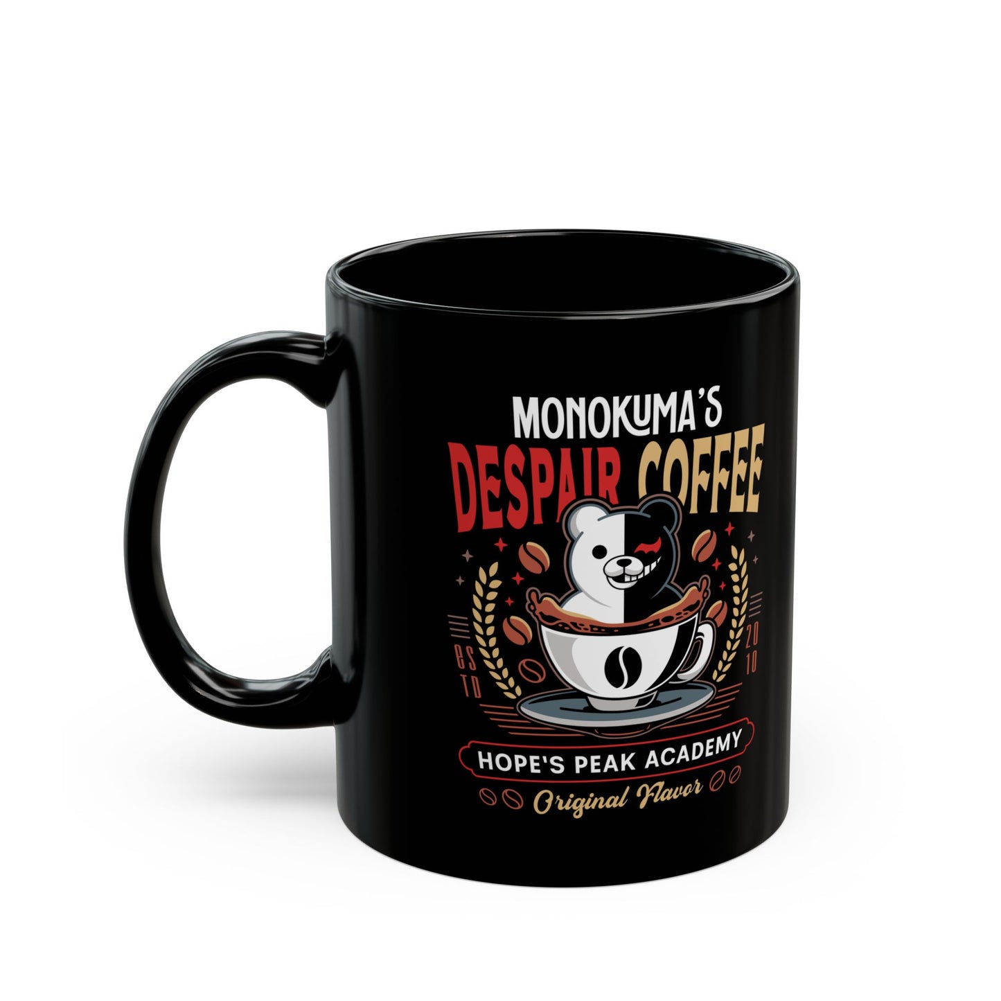 Hopes Peak Academy Coffee Crest Black Mug