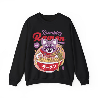 Rambley The Raccoon Ramen Unisex Crewneck Sweatshirt