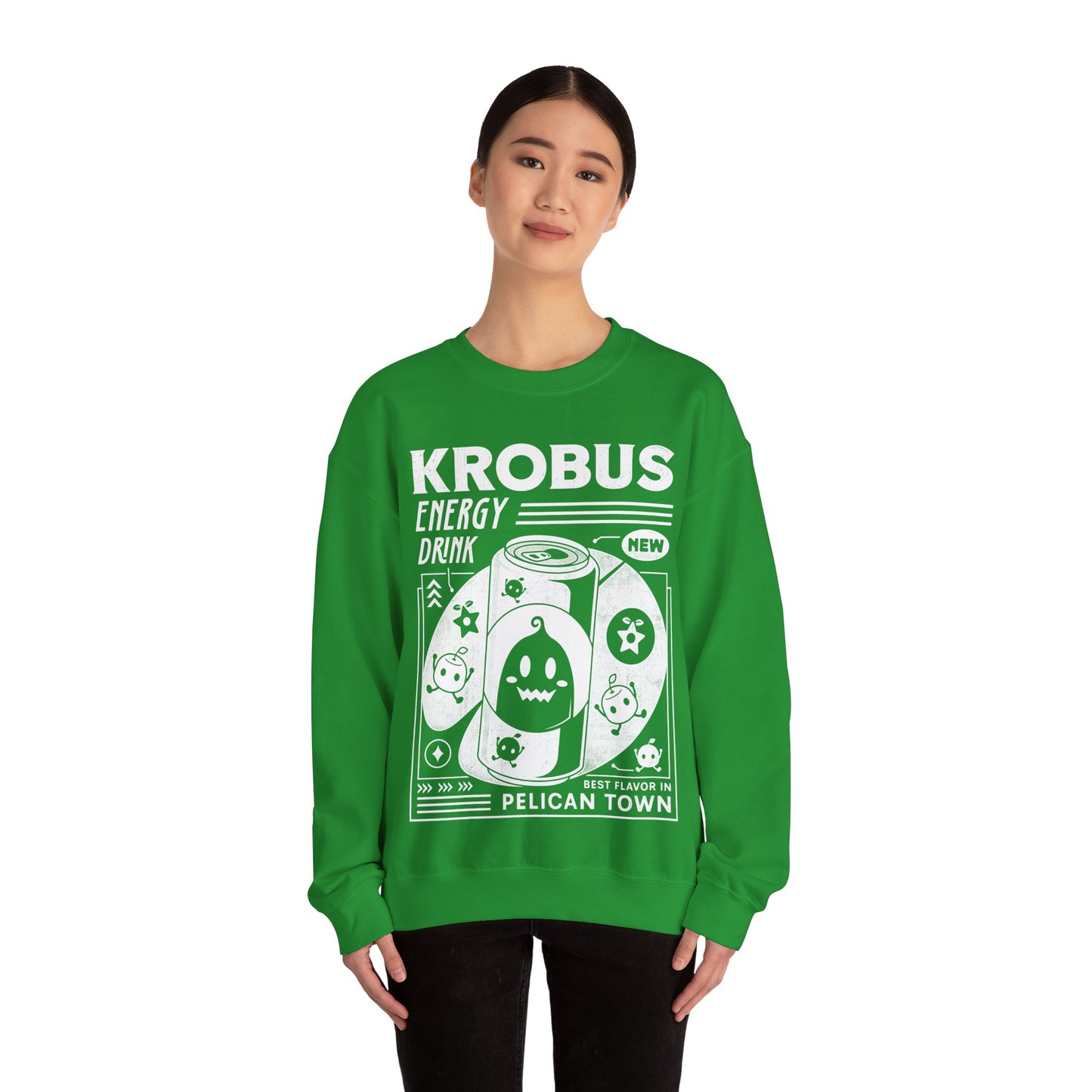 Krobus Energy Drink Grunge Unisex Crewneck Sweatshirt