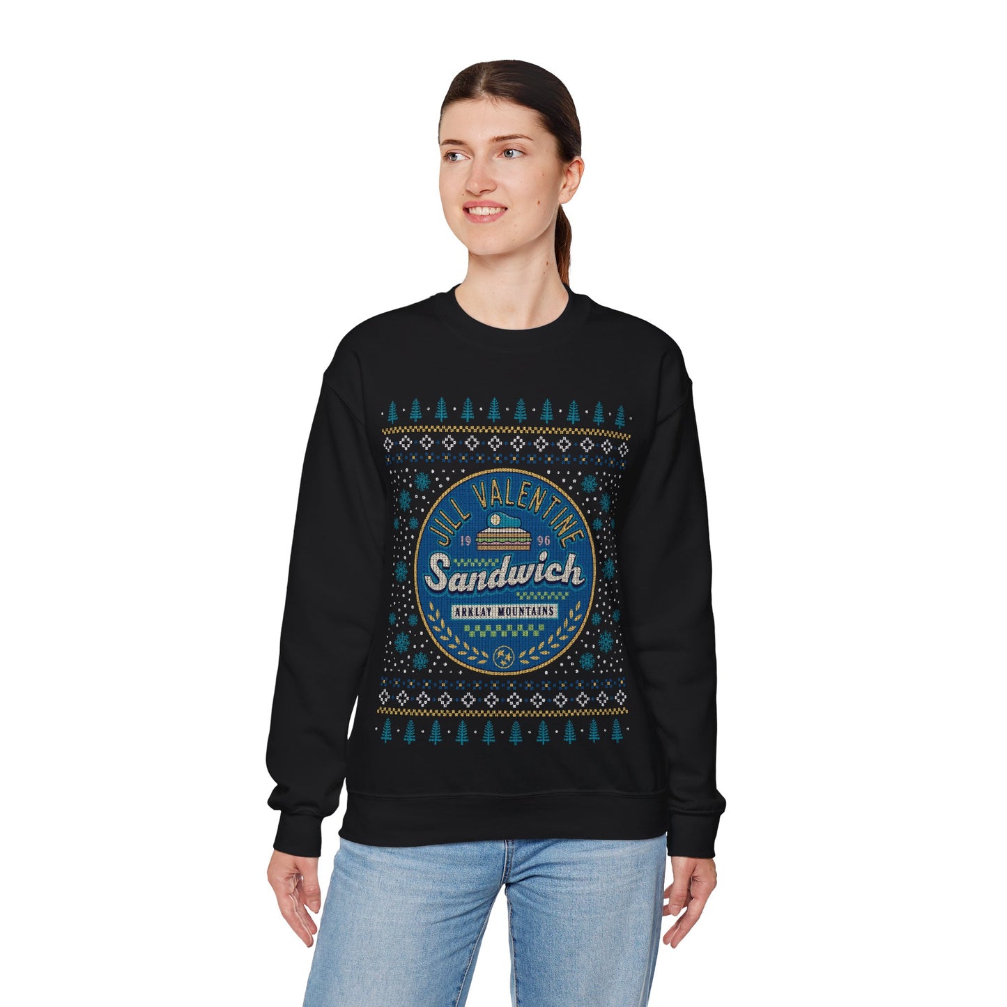 Jill Valentine Sandwich Christmas Unisex Crewneck Sweatshirt