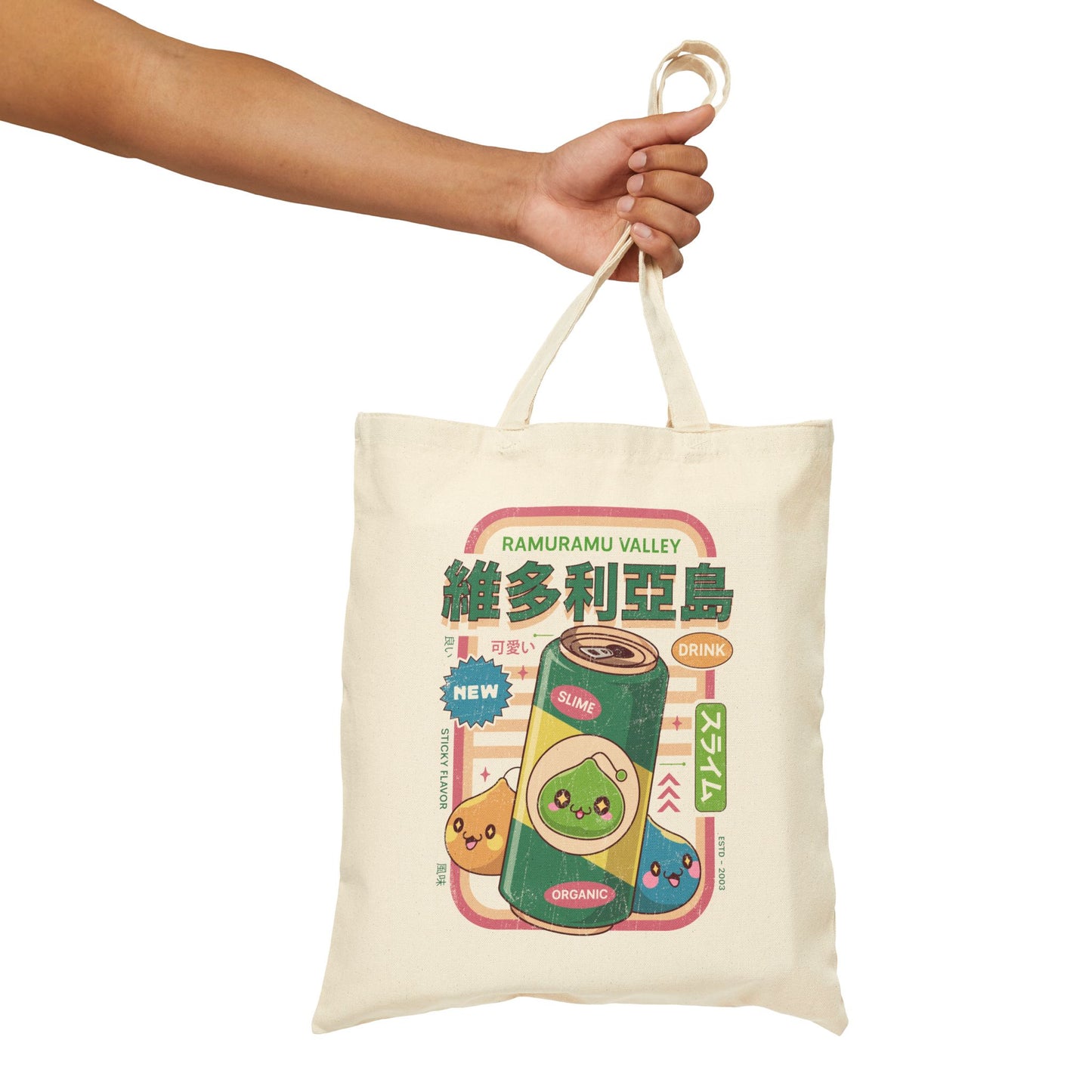 Ramuramu Valley Energy Drink Cotton Canvas Tote Bag