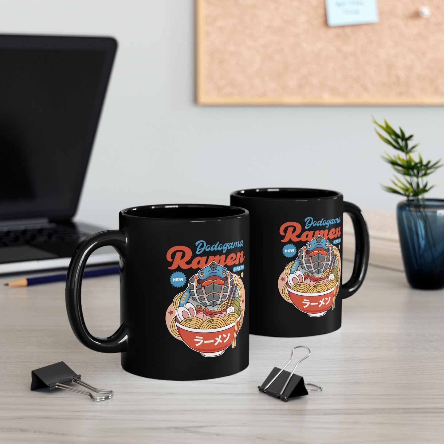 Dodogama Ramen Black Mug