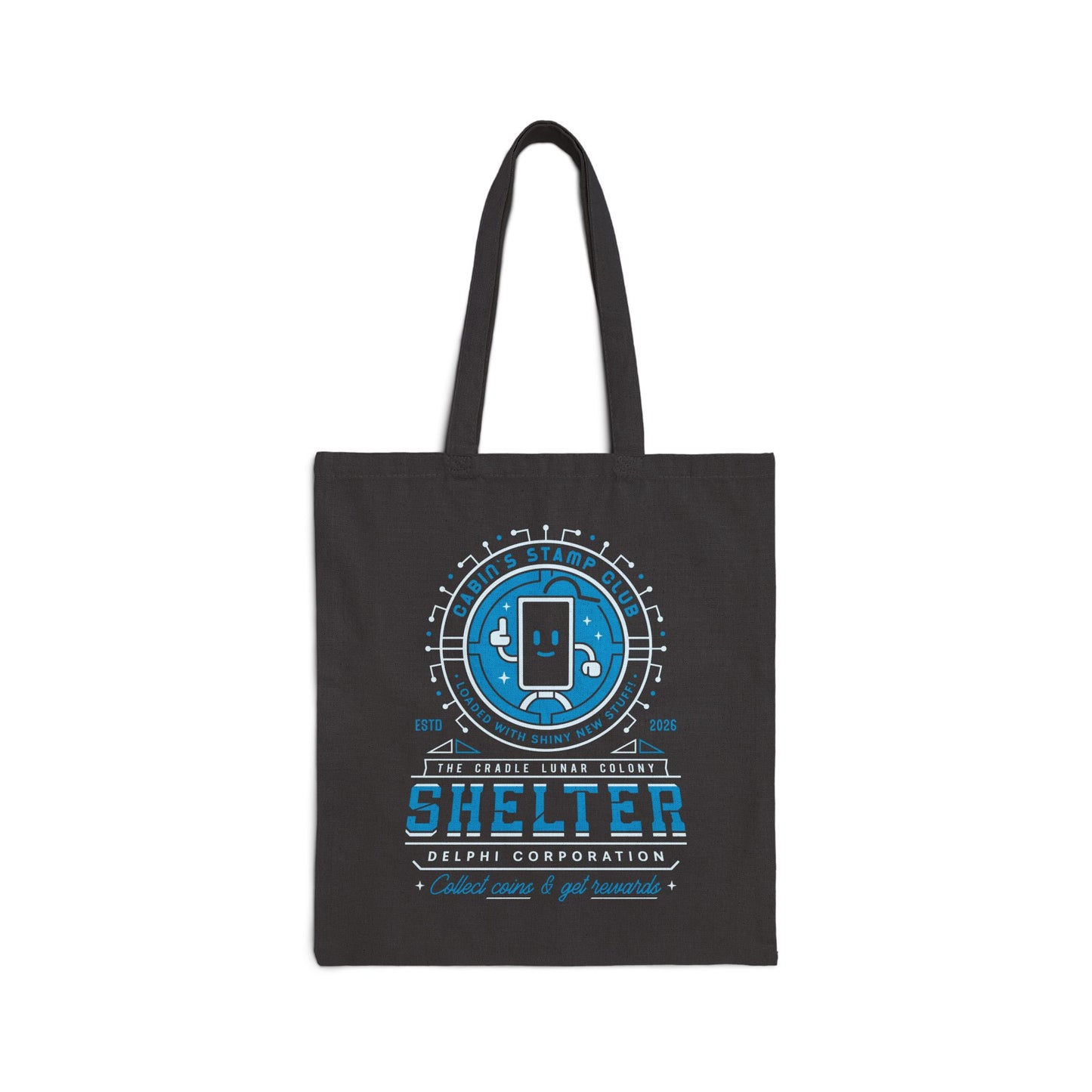 Cabin Coins Stamp Club Emblem Tote Bag