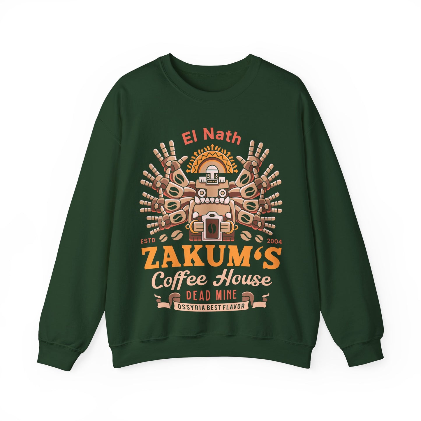 Zakum Coffee Emblem Unisex Crewneck Sweatshirt