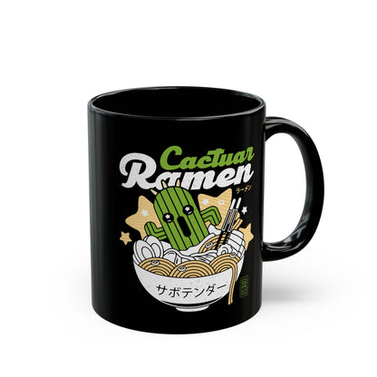 Cactuar Ramen Aesthetic Black Mug