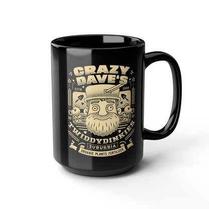 Crazy Dave Emblem Grunge Black Mug