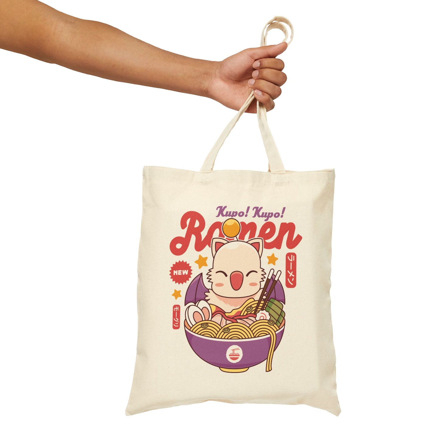 Moogle Kupo Ramen Canvas Tote Bag