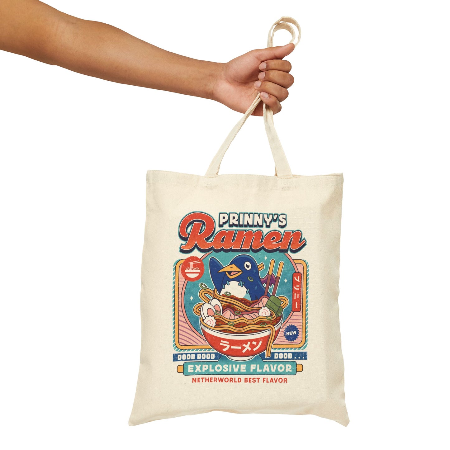 Prinny Dood Ramen Vintage Canvas Tote Bag