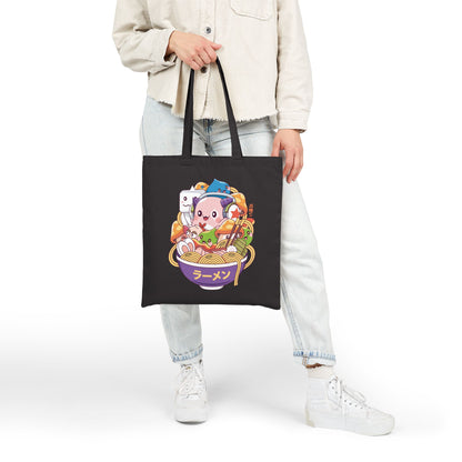 Maple World Monsters Ramen Cotton Canvas Tote Bag