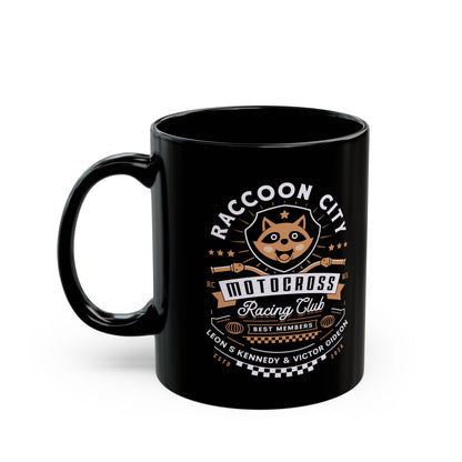 Raccoon City Racing Club Emblem Black Mug