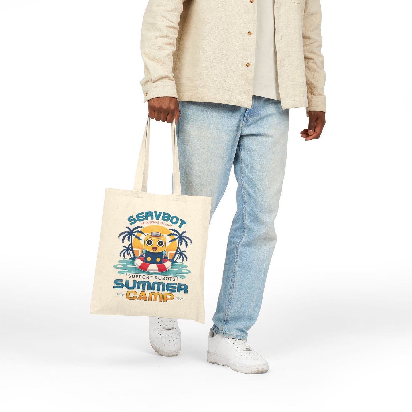 Servbot Summer Camp Vintage Tote Bag