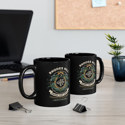 Rhodes Hill Chronic Care Center Crest Black Mug