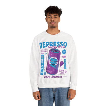 Depresso Energy Drink Unisex Crewneck Sweatshirt