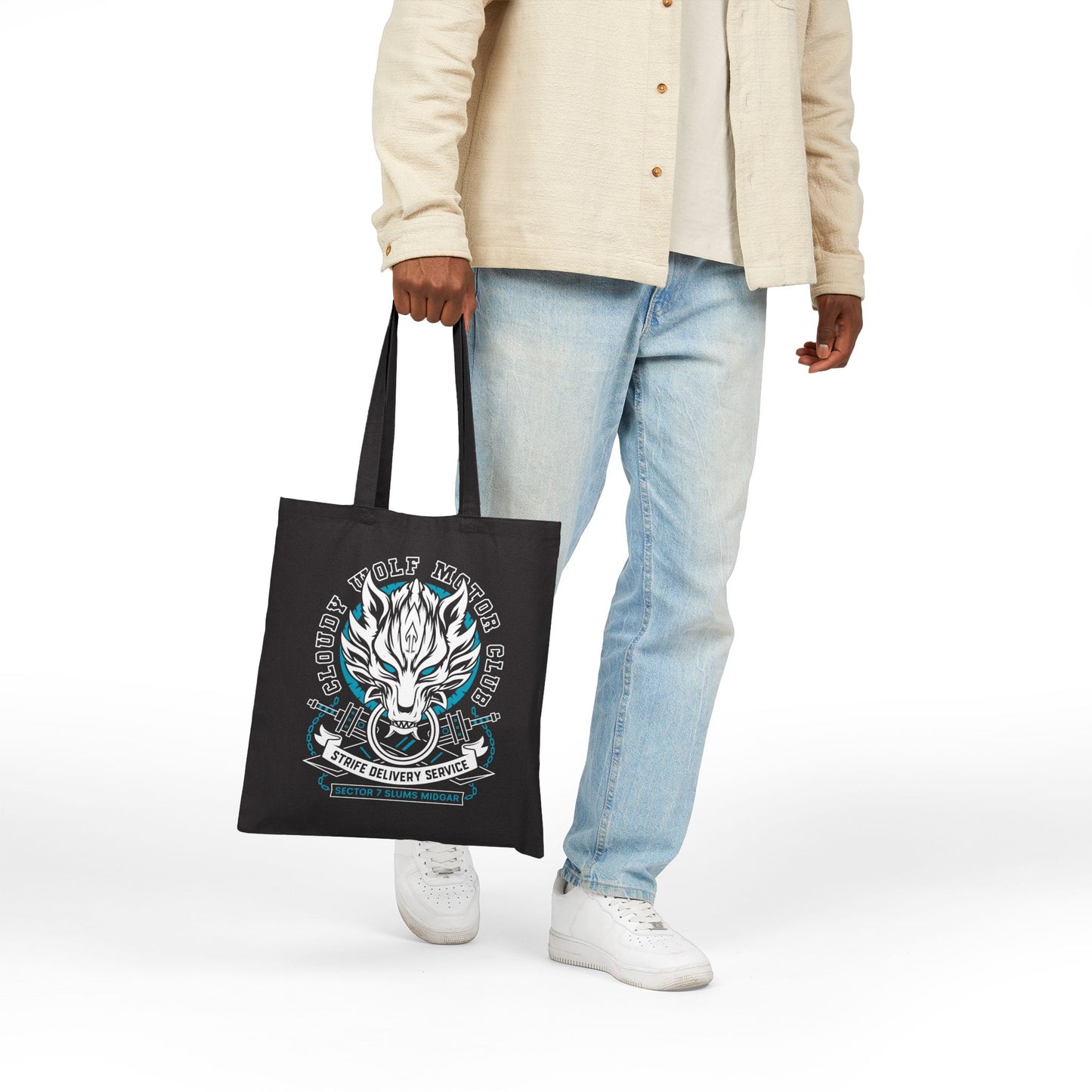 Cloudy Wolf Midgar Motor Tote Bag
