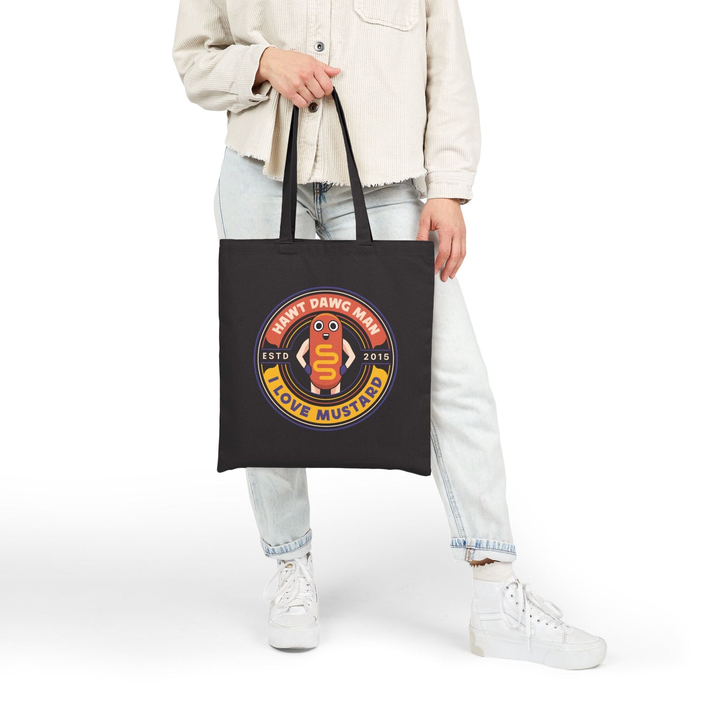 Hawt Dawg Man Emblem Canvas Tote Bag