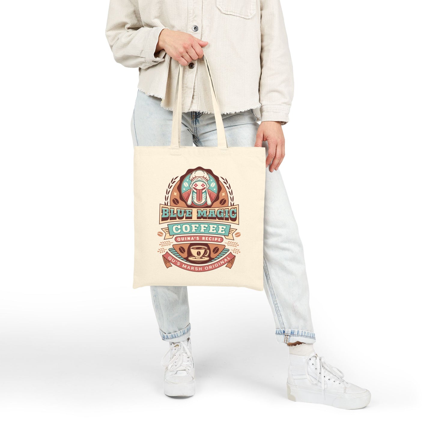 Quina Quen Coffee Vintage Canvas Tote Bag