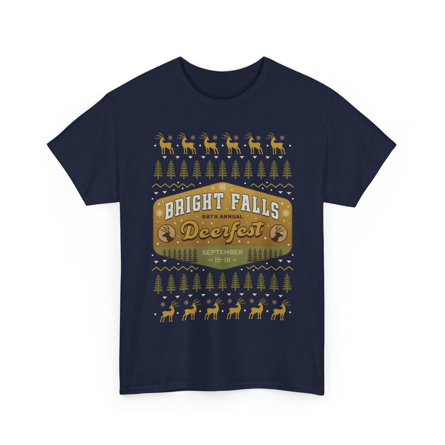 Deerfest Bright Falls Ugly Sweater Unisex T-Shirt