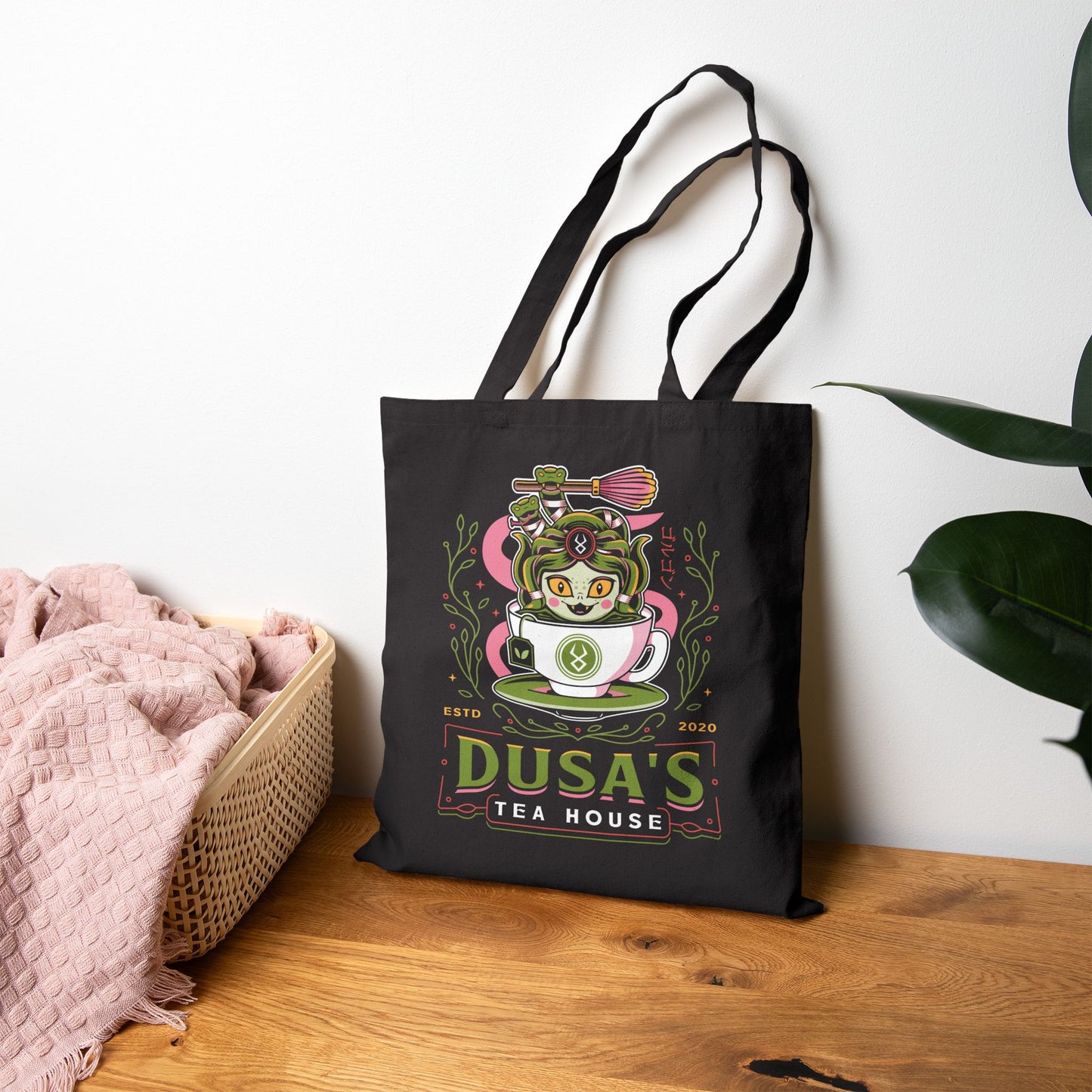 Dusa Green Tea Emblem Tote Bag