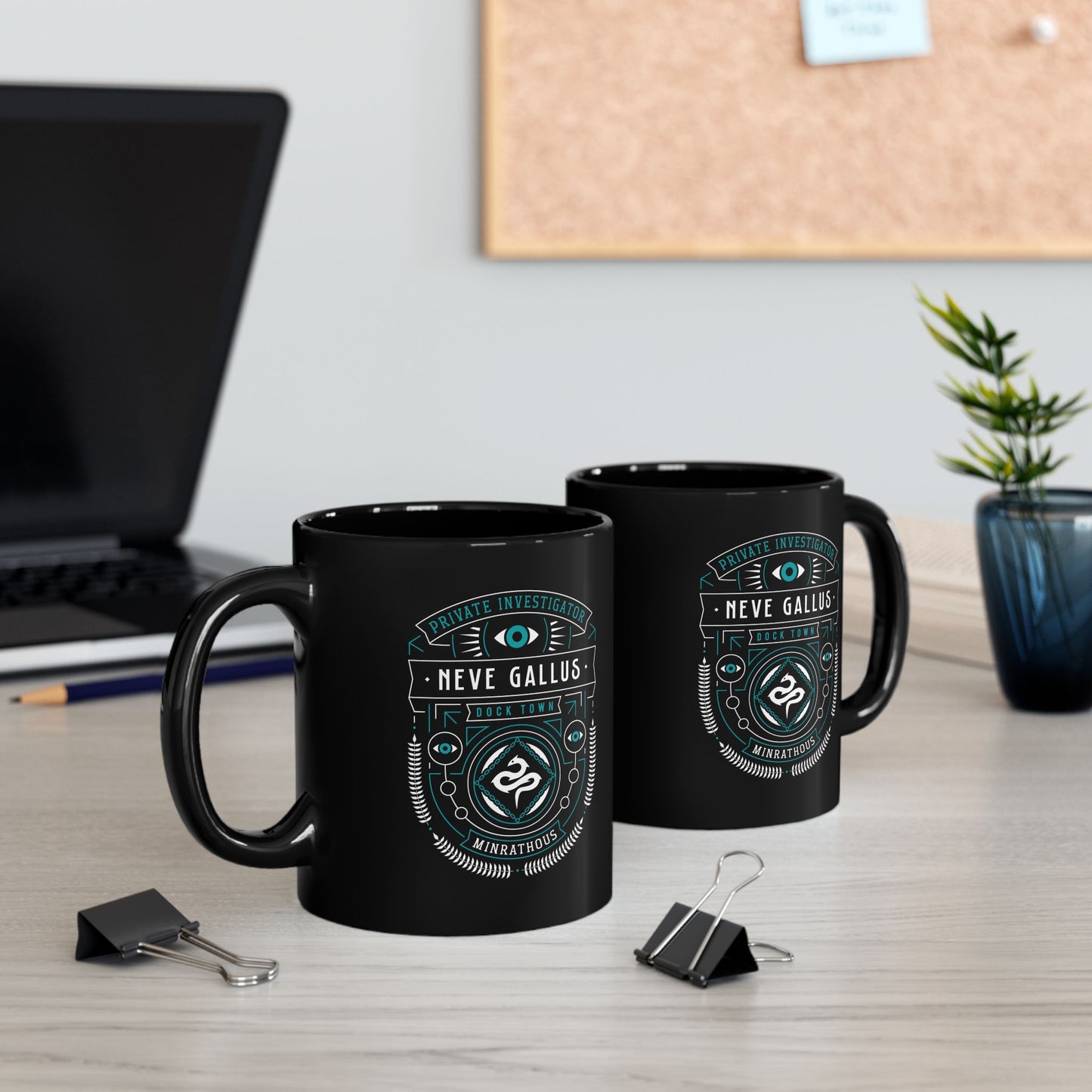 Minrathous Private Investigator Crest Black Mug