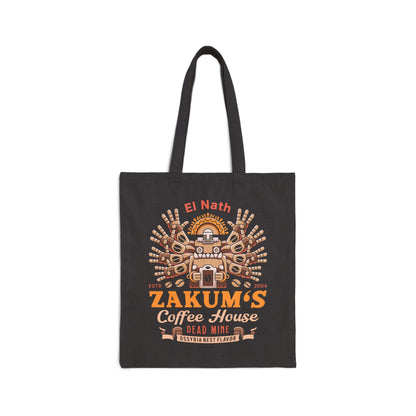 Zakum Coffee Emblem Cotton Canvas Tote Bag
