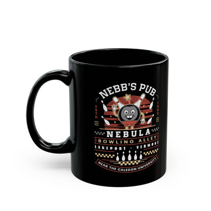 Nebb Bowling Mascot Emblem Black Mug