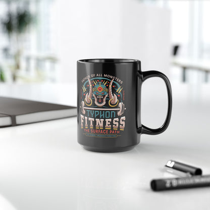 Father Of All Monsters Fitness Emblem Black Mug