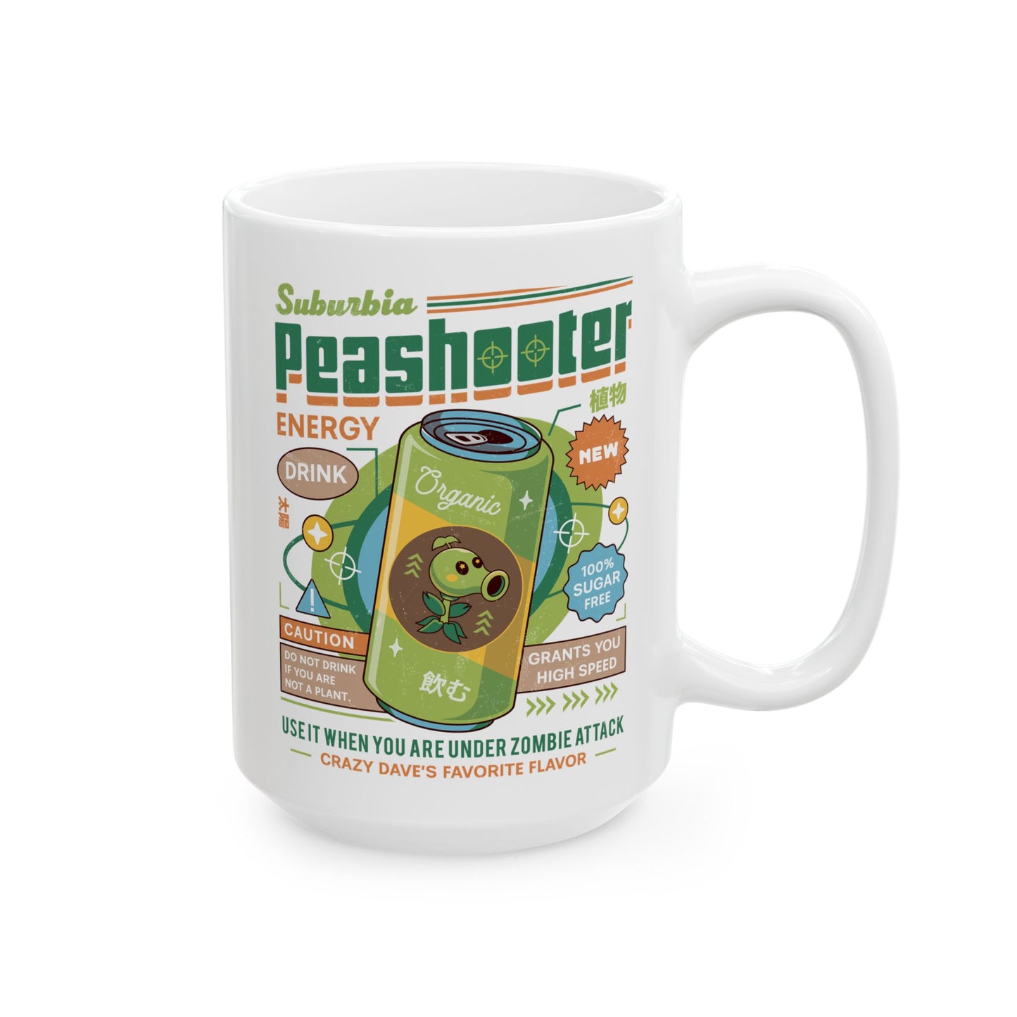 Peashooter Energy Drink Ceramic Mug