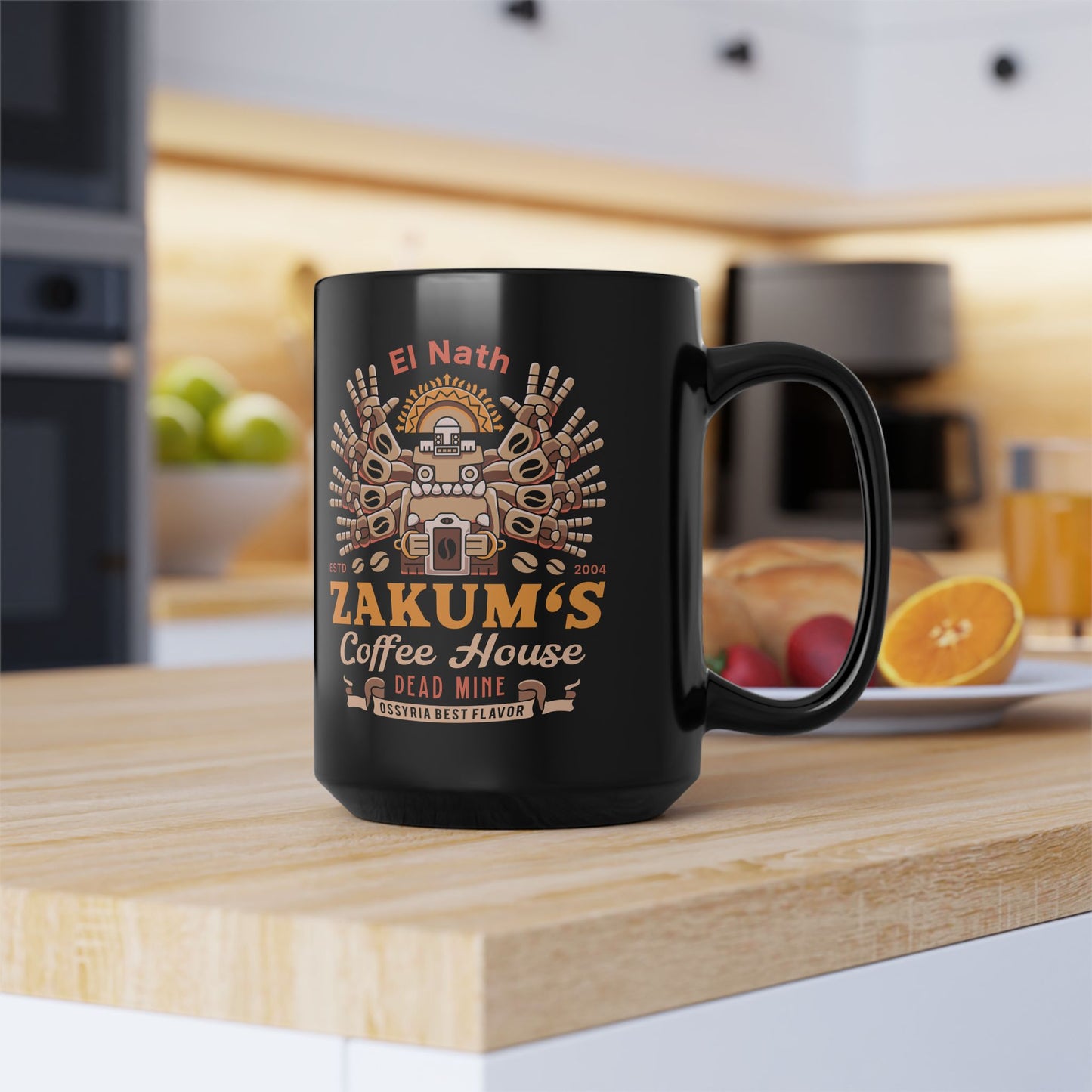 Zakum Coffee Emblem Black Mug
