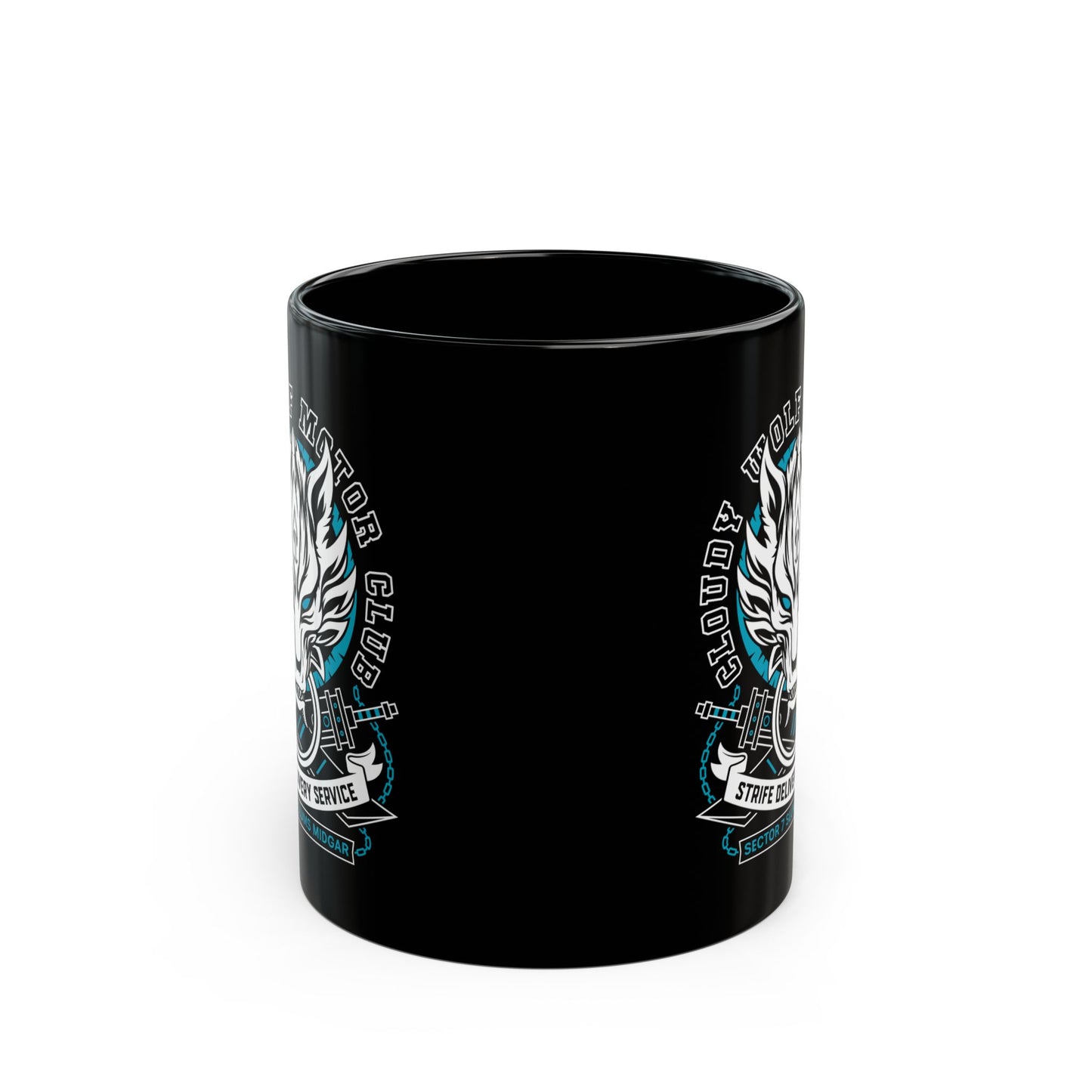 Cloudy Wolf Midgar Motor Black Mug