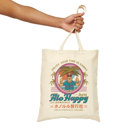 Alo Happy Tours Vintage Cotton Canvas Tote Bag