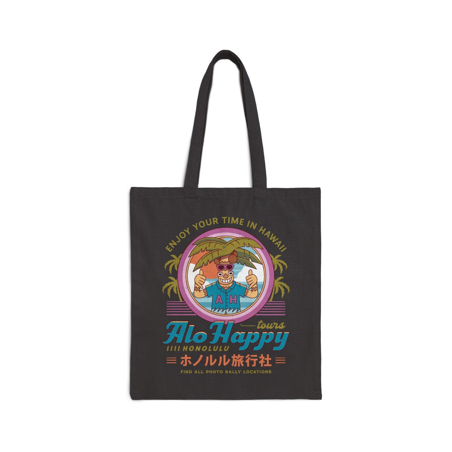 Alo Happy Tours Vintage Cotton Canvas Tote Bag