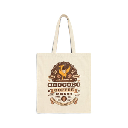Chocobo Coffee Vintage Canvas Tote Bag