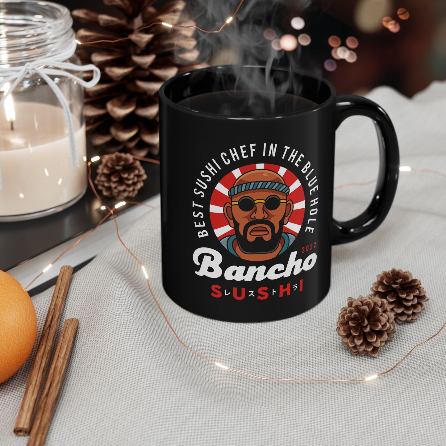 Bancho Sushi Emblem Black Mug