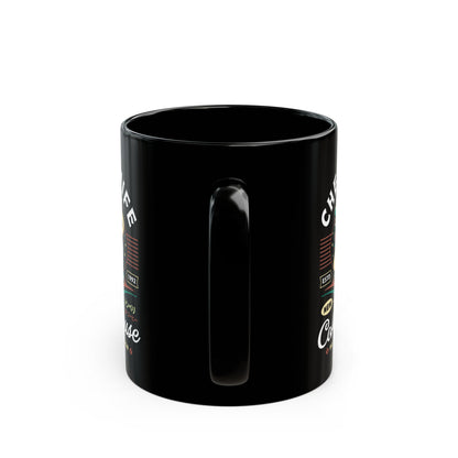 Chefs Knife Coffee Crest Black Mug