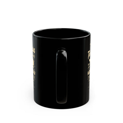 The Two Whales Diner Emblem Black Mug