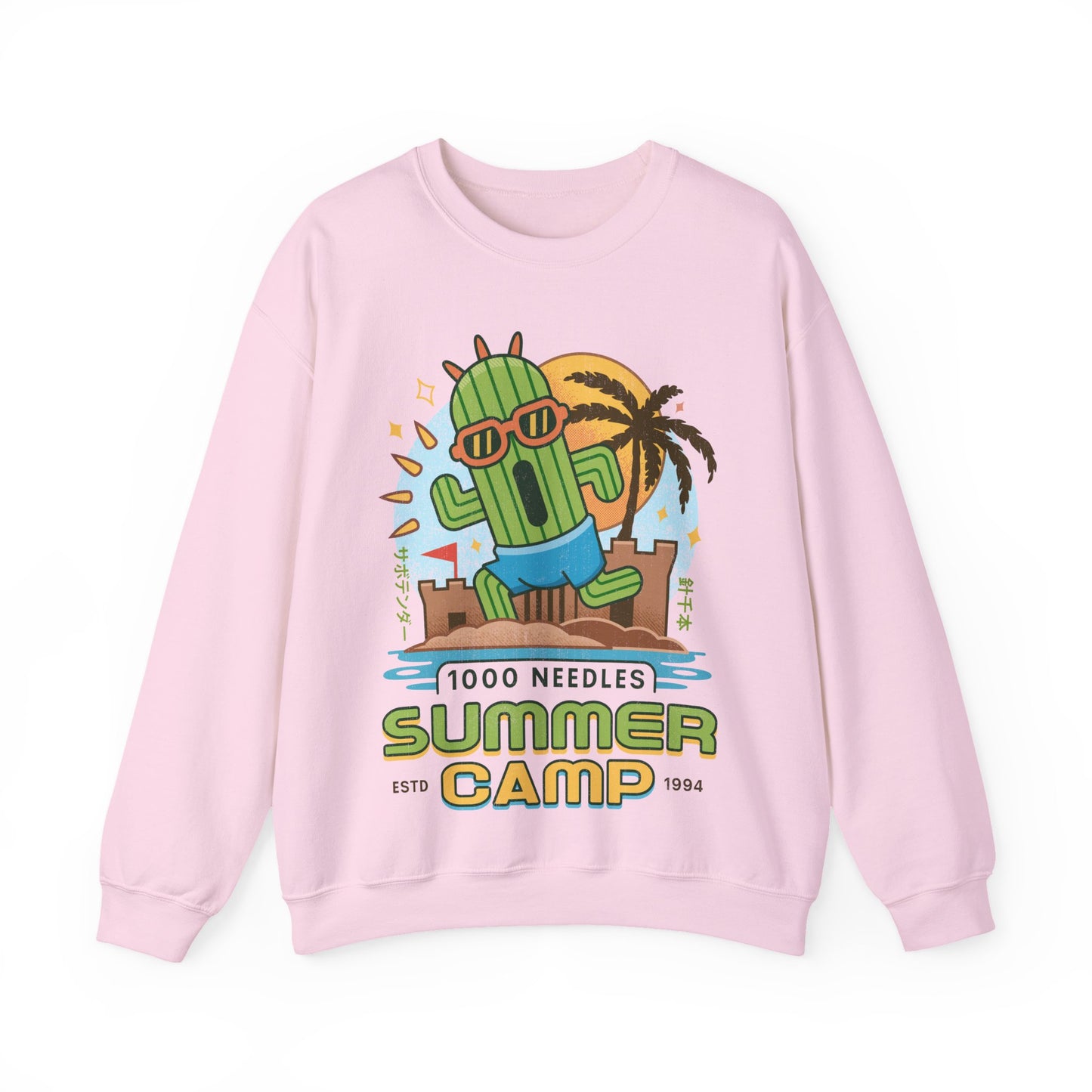 Cactuar Summer Camp Vintage Crewneck Sweatshirt